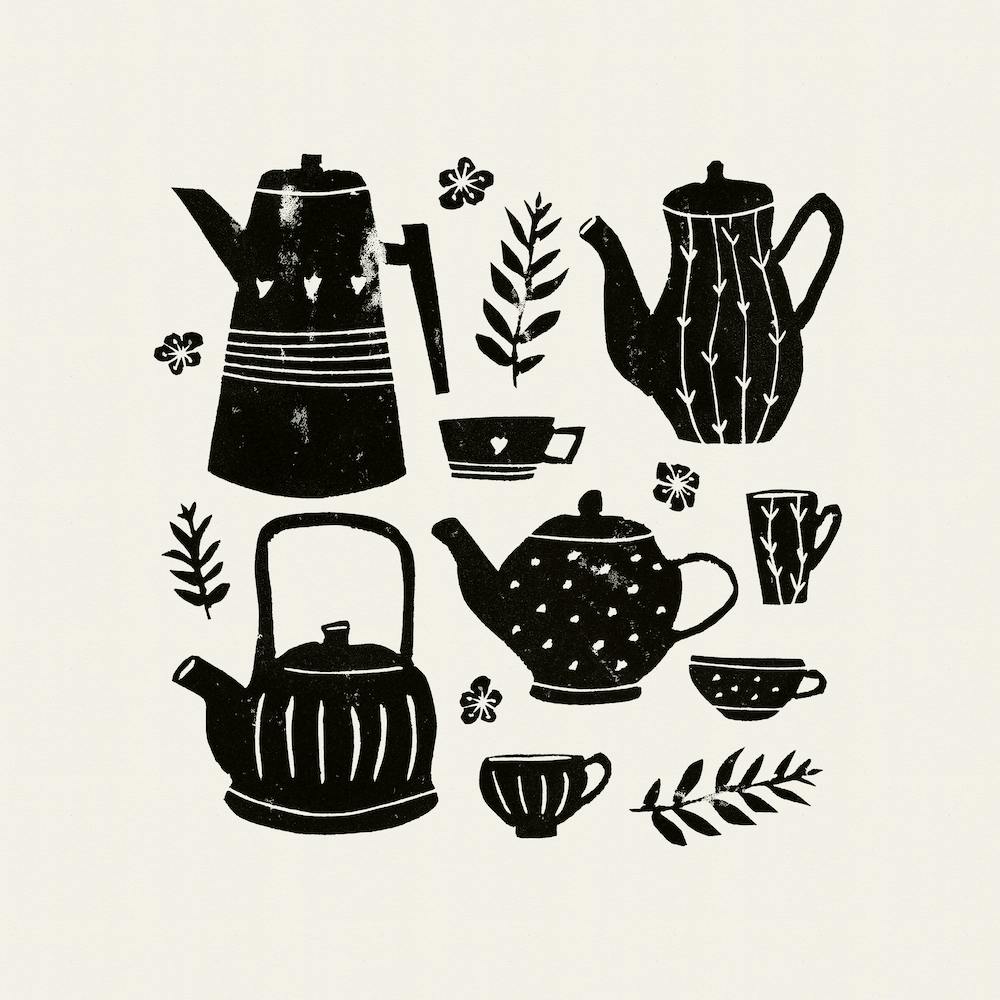 Tea O'Clock Black Square