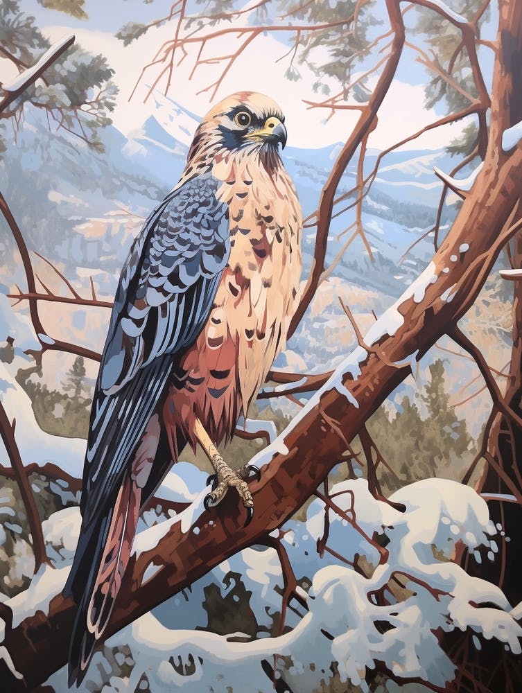 Winter Falcon 4 Illustration