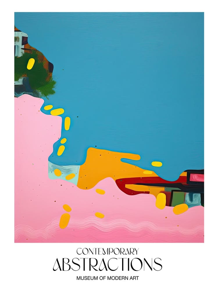 Pop Colour Abstract Painting 3 Exhibition Poster