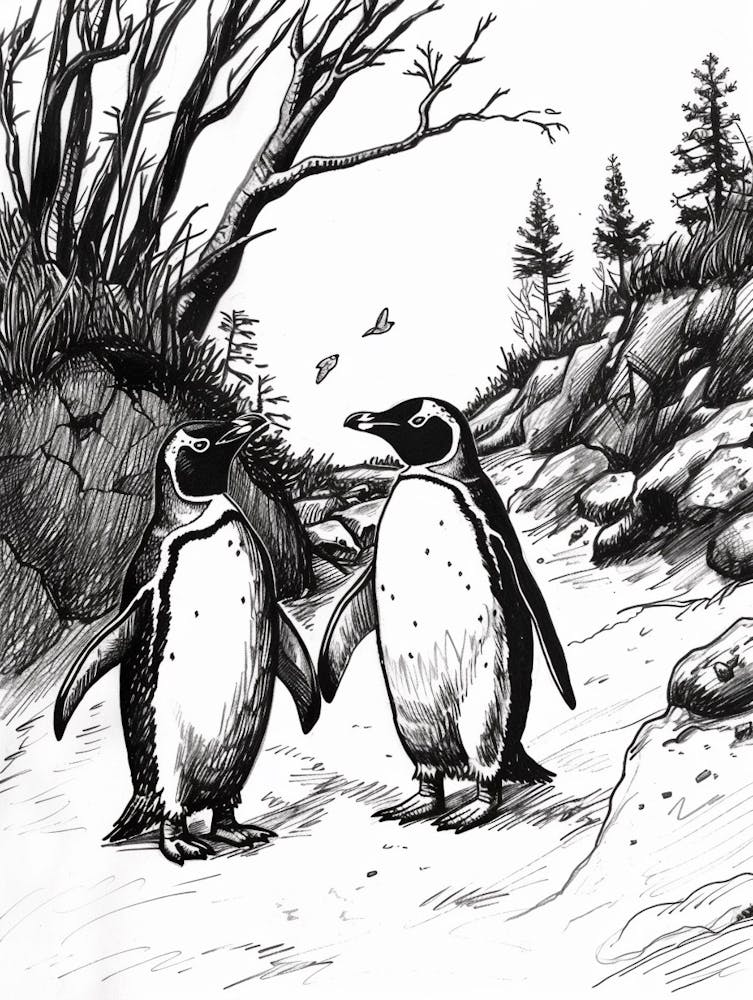 King Penguin Exploring Their Environment 4
