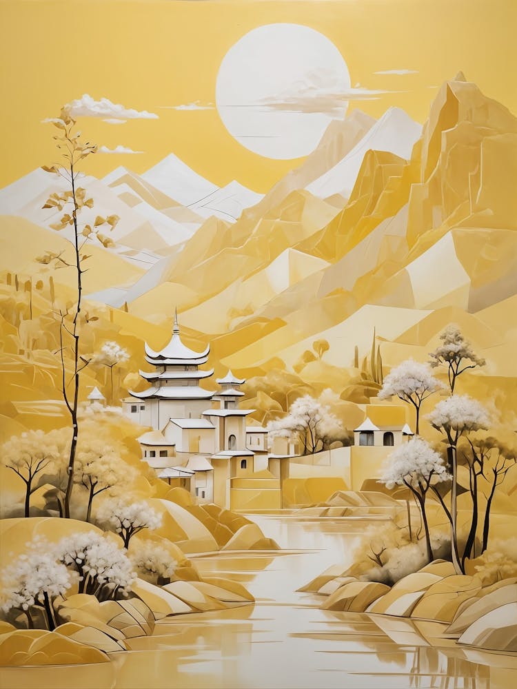 Orientalische Landschaft In Gelb Nr.1