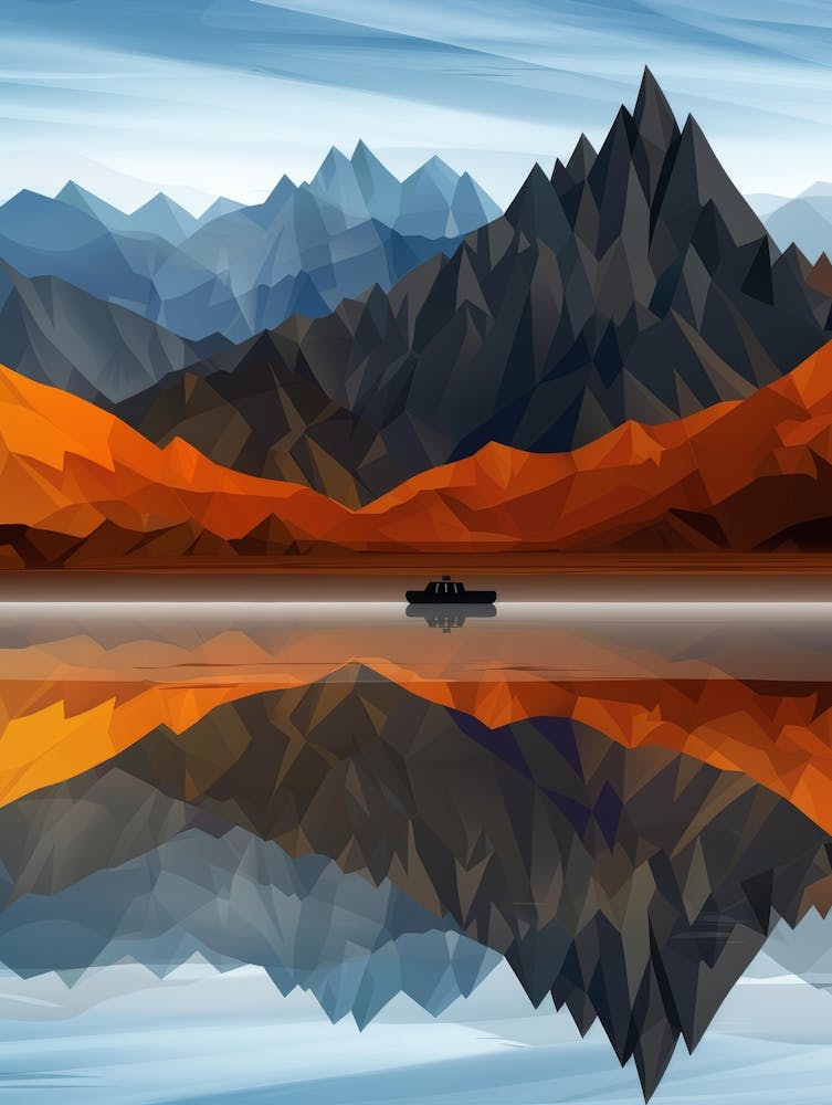 Abstract Mountain Landscape 6