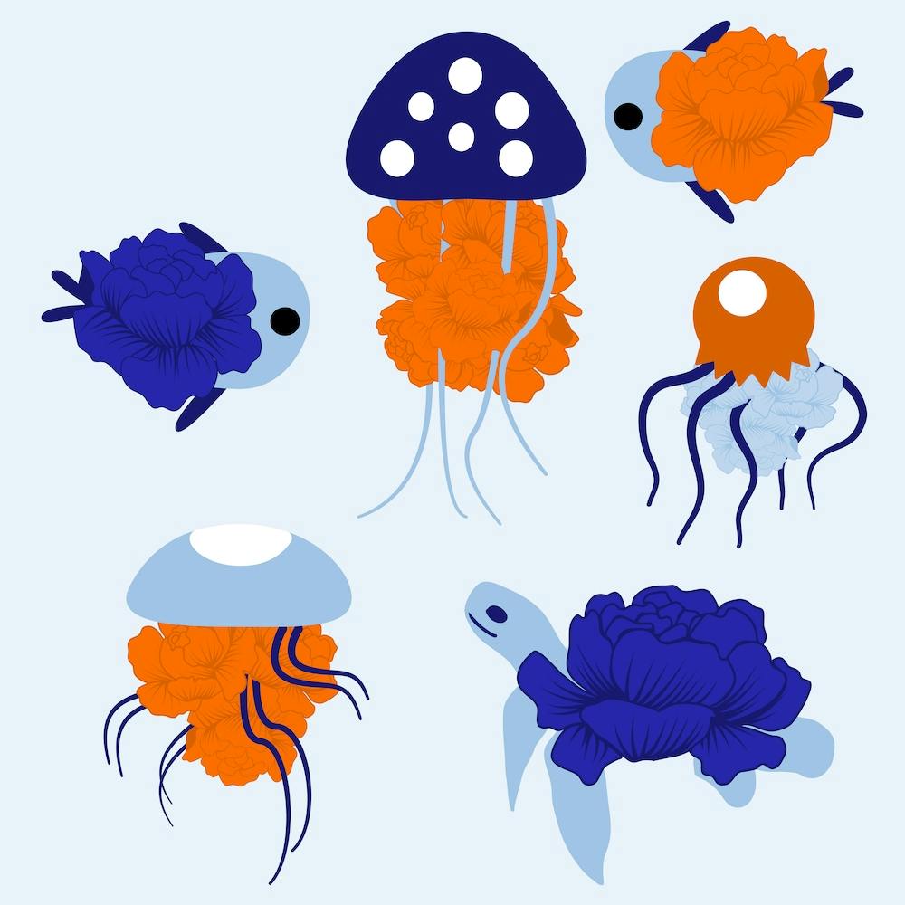 Fish And Flowers Square