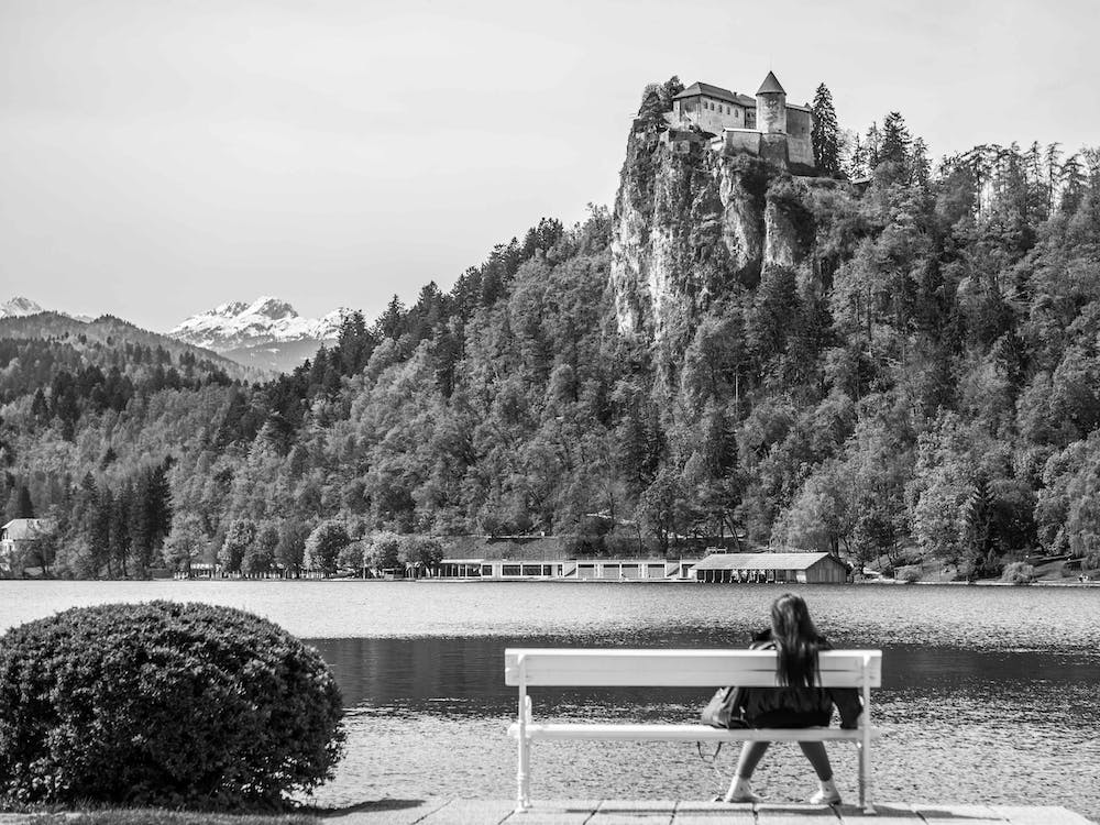 Burg auf Klippe Bled