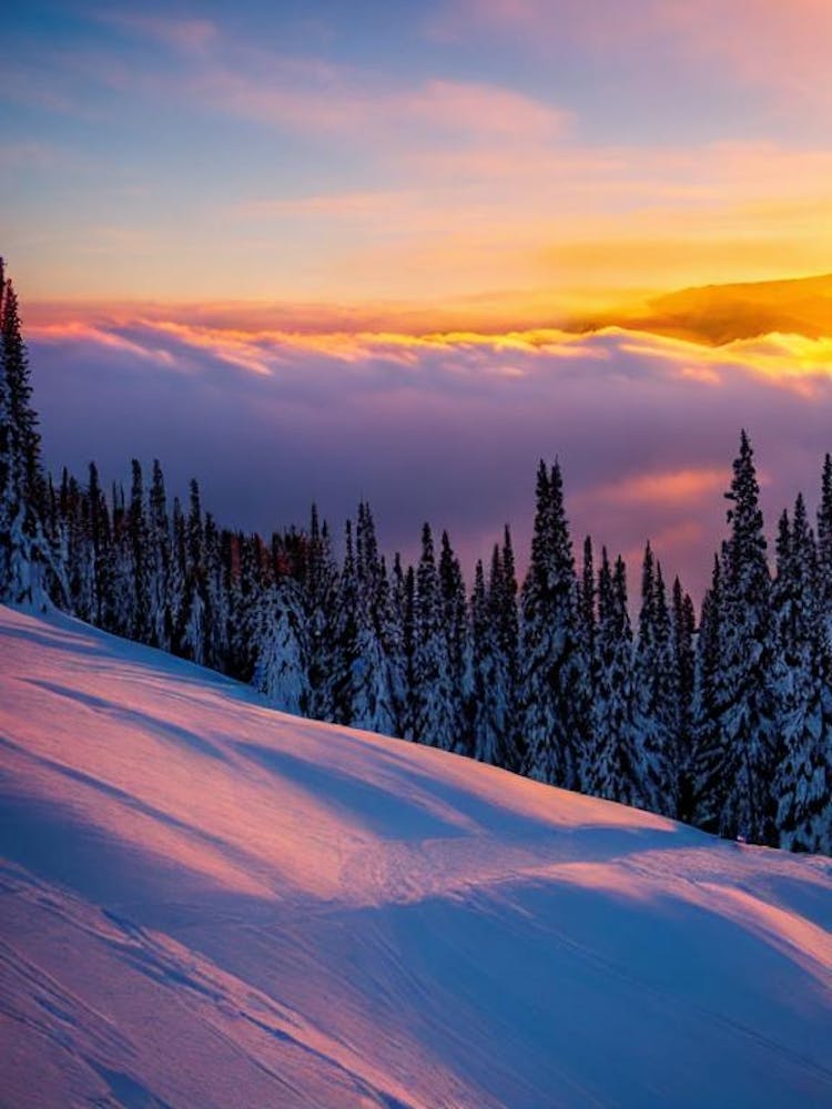 Sun Valley, Usa Sunrise Skiing Poster