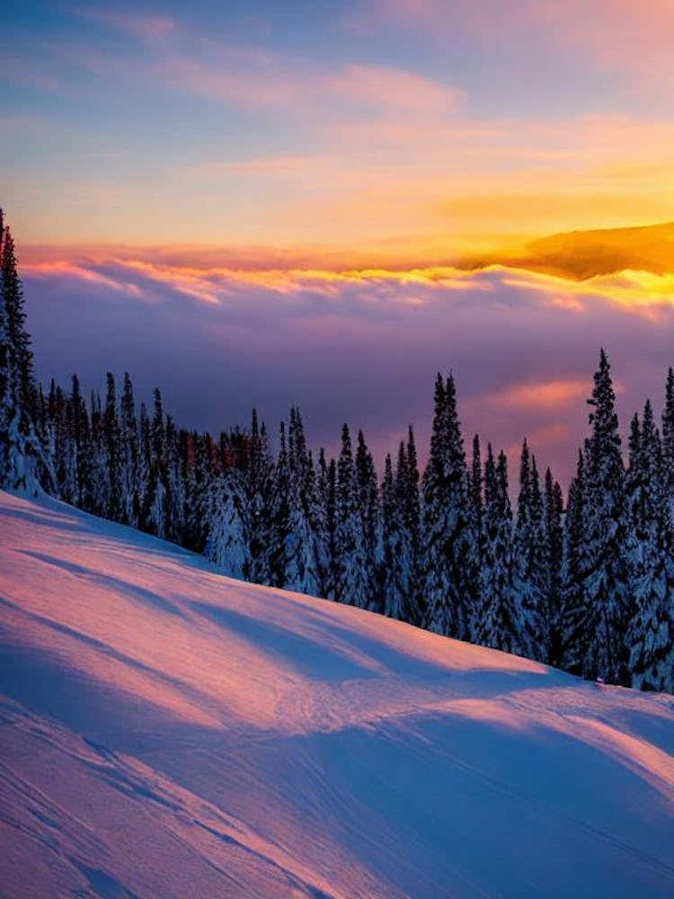 Sun Valley, Usa Sunrise Skiing Poster