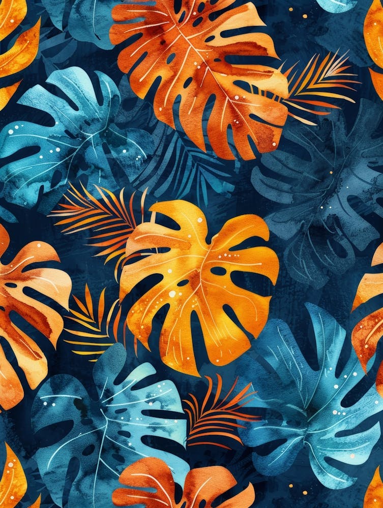 Tropical Leaves Seamless Pattern 37