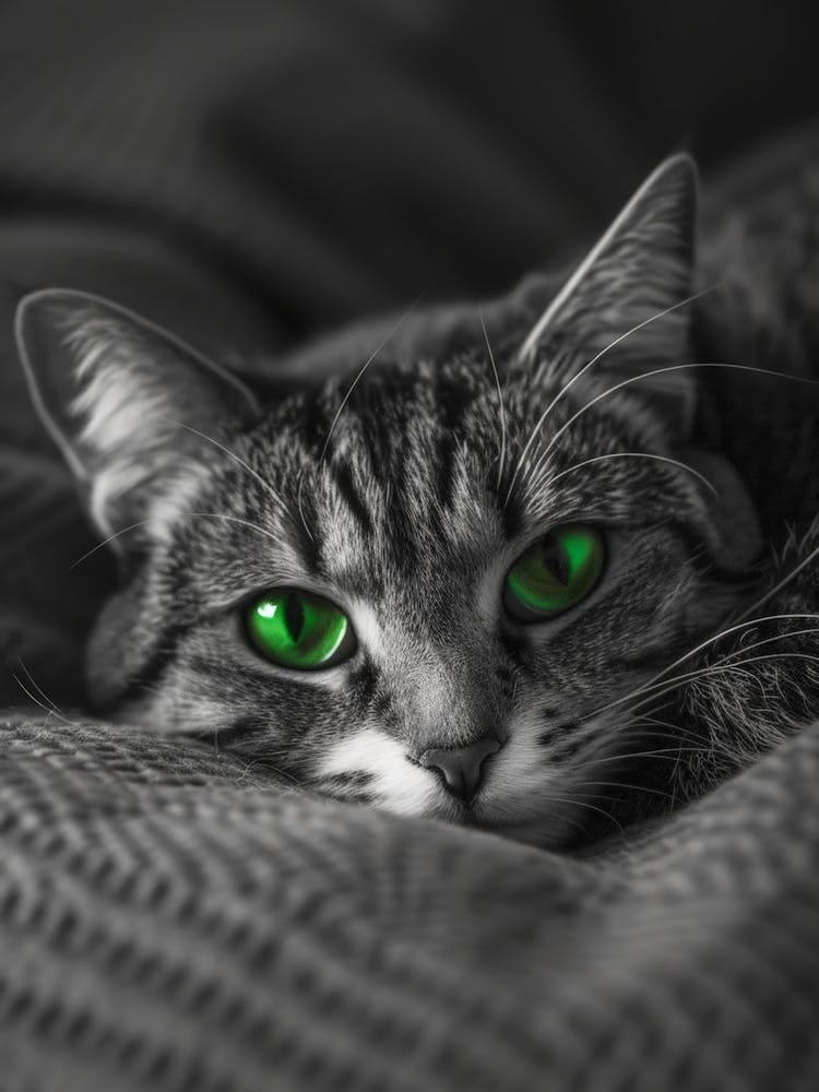 Cat With Green Eyes