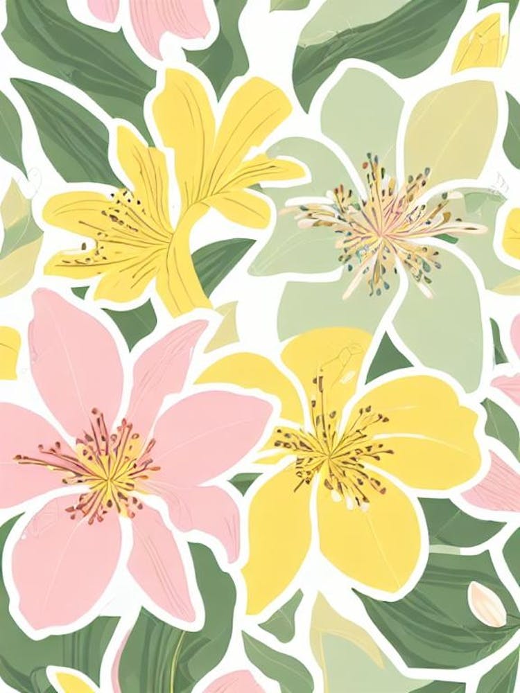 Lilien Pastell-Blumenmotiv 4
