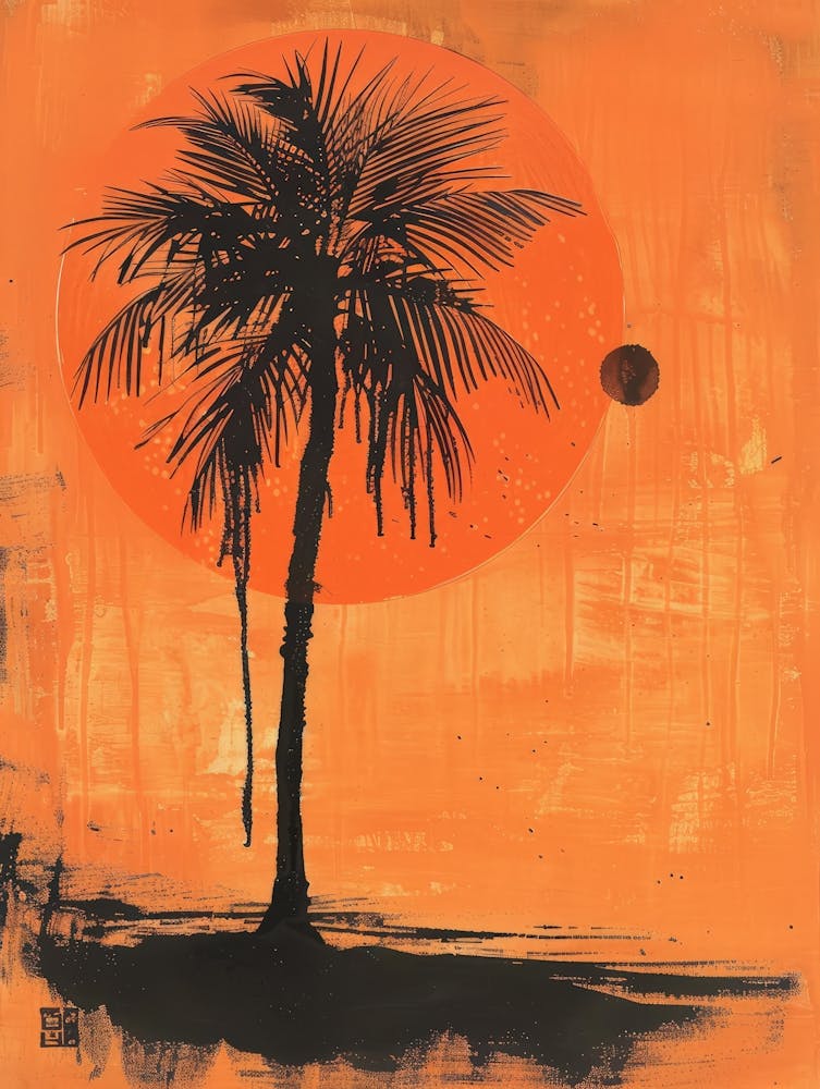Sunset Palm Tree