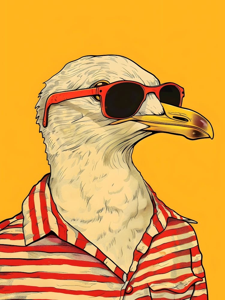 Seagull With Sunglasses