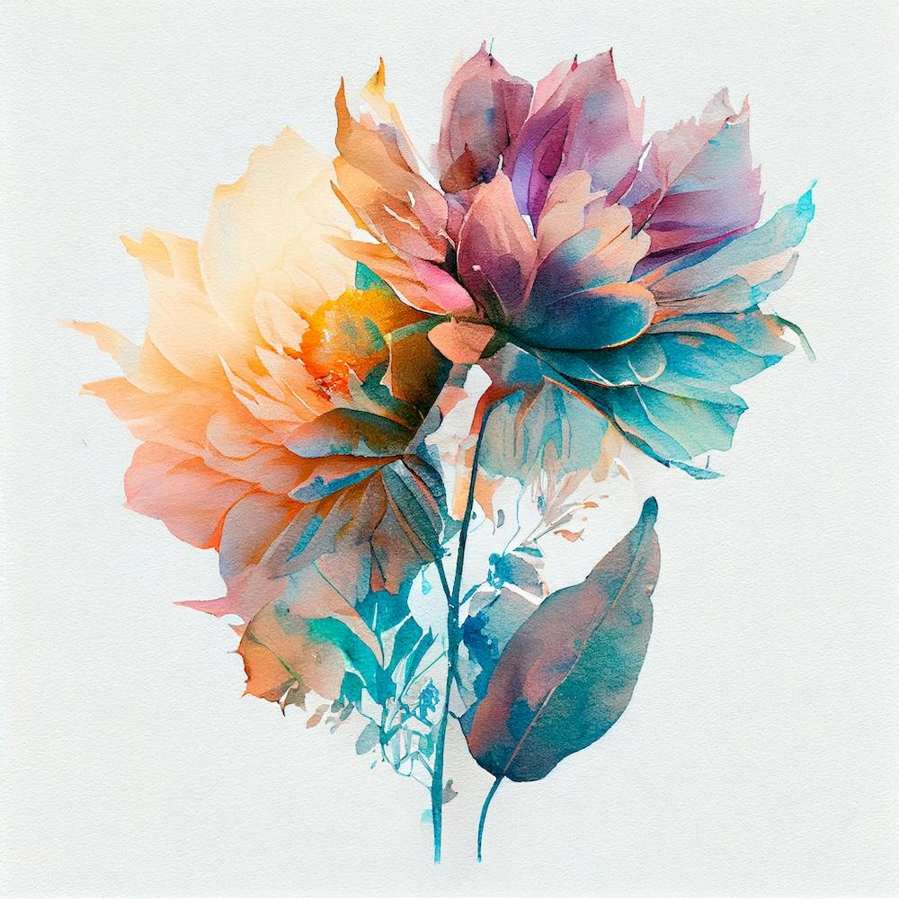 Watercolor Flower Abstract 1