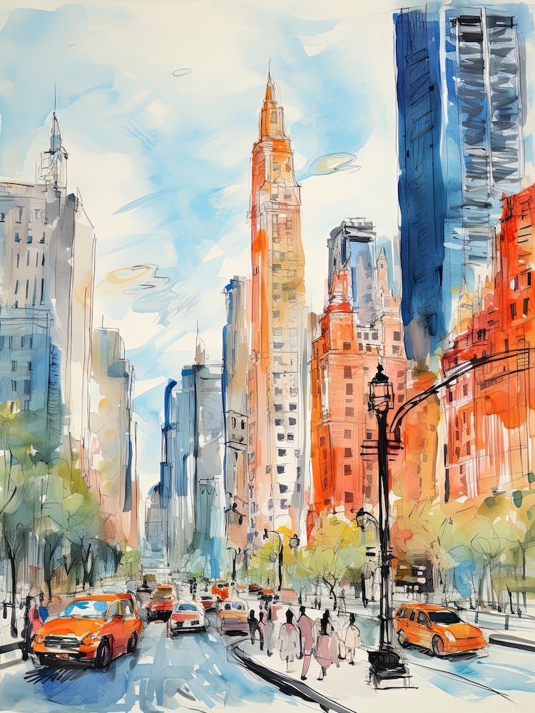 The Langham, Chicago   Chicago, Illinois  Resort Storybook Illustration 3