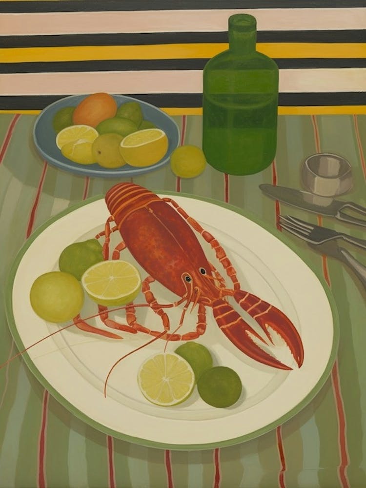 Crayfish Italian Still Life Painting