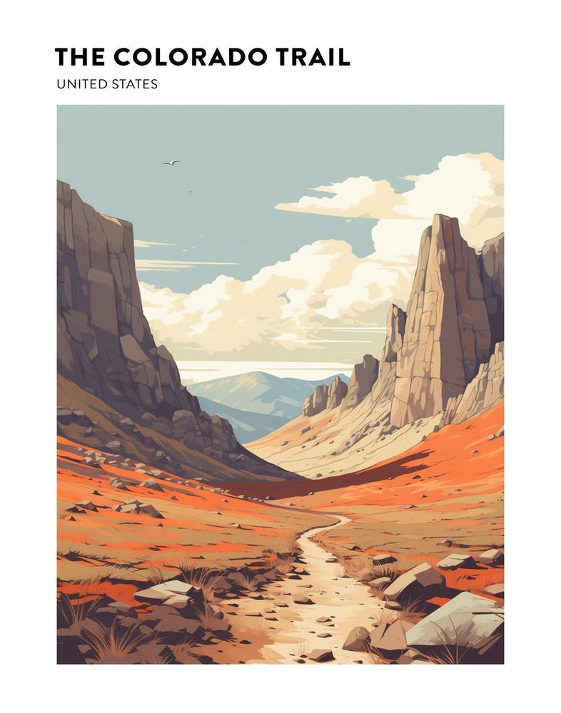 The Colorado Trail Usa 1 Hiking Trail Landscape Poster