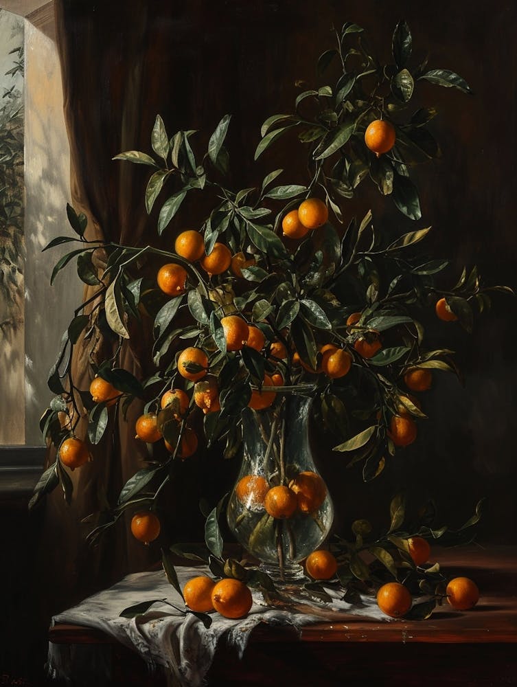 Baroque Floral Still Life Bergamot 1