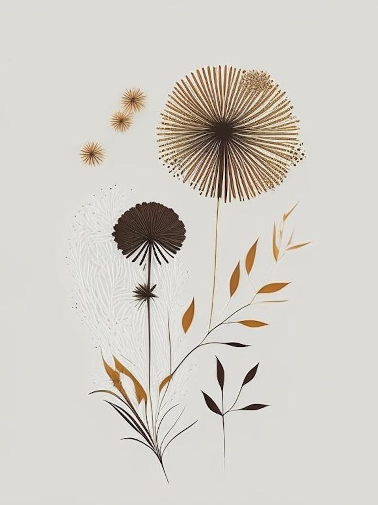 Dandelion Spices And Herbs Retro Minimal 4