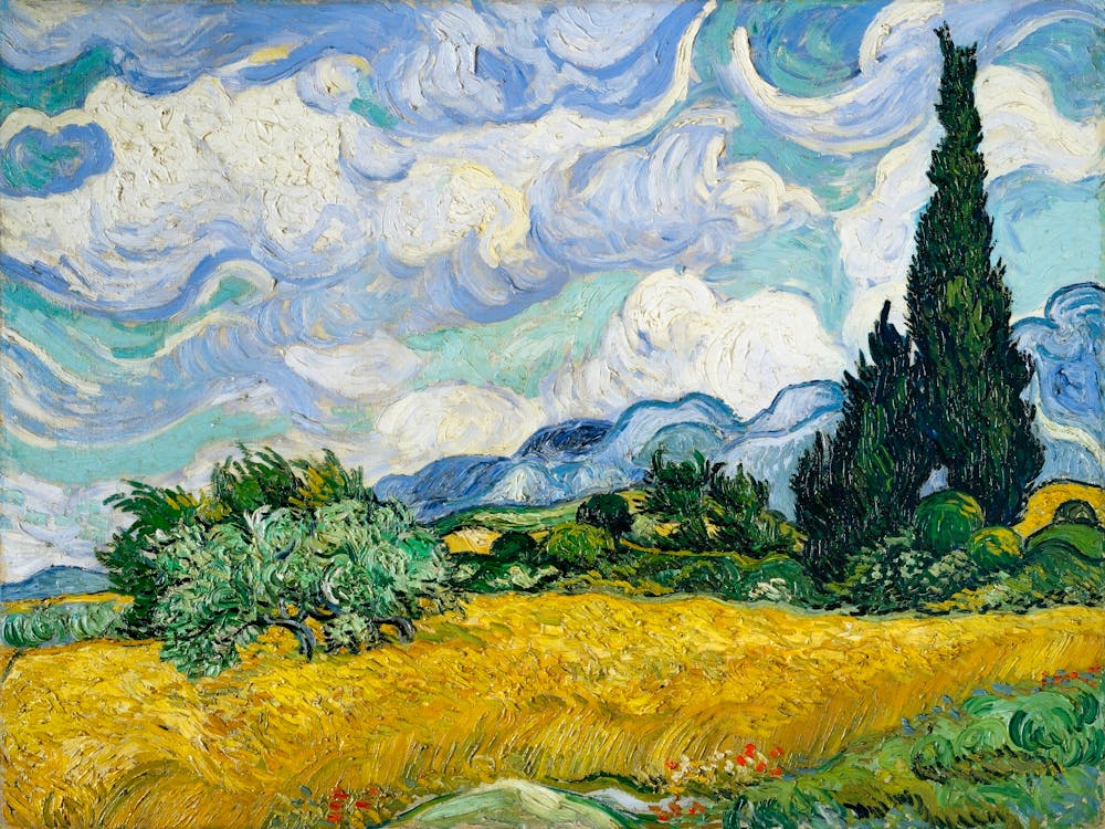 Wheat Field With Cypresses (1889), Vincent Van Gogh