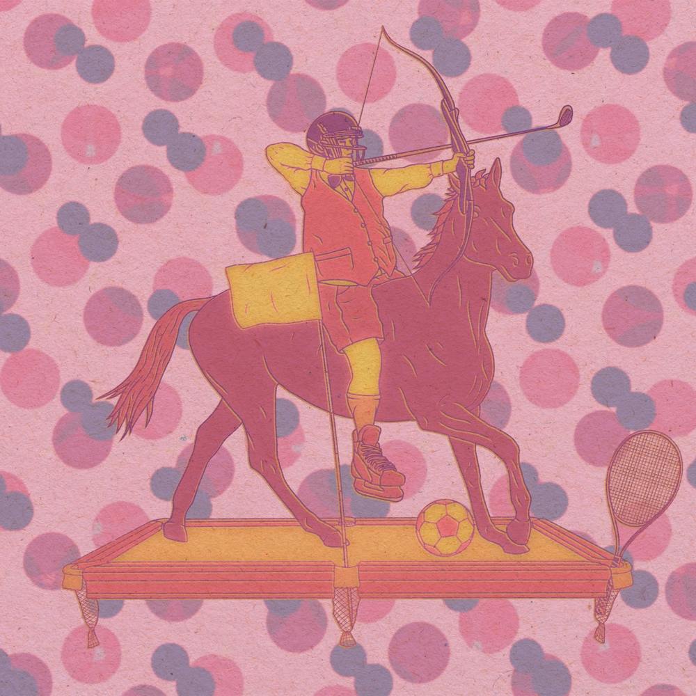 Sportsman, sports, illustration, wall art