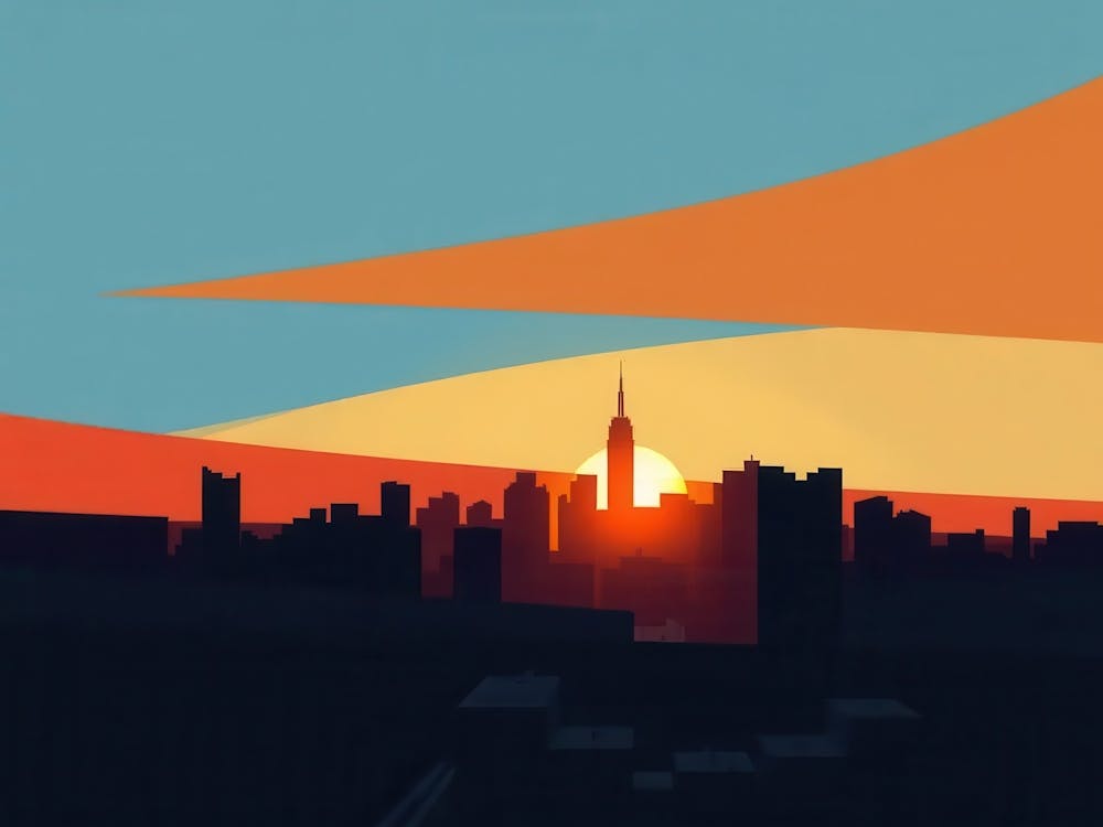 Sunset In New York City 2