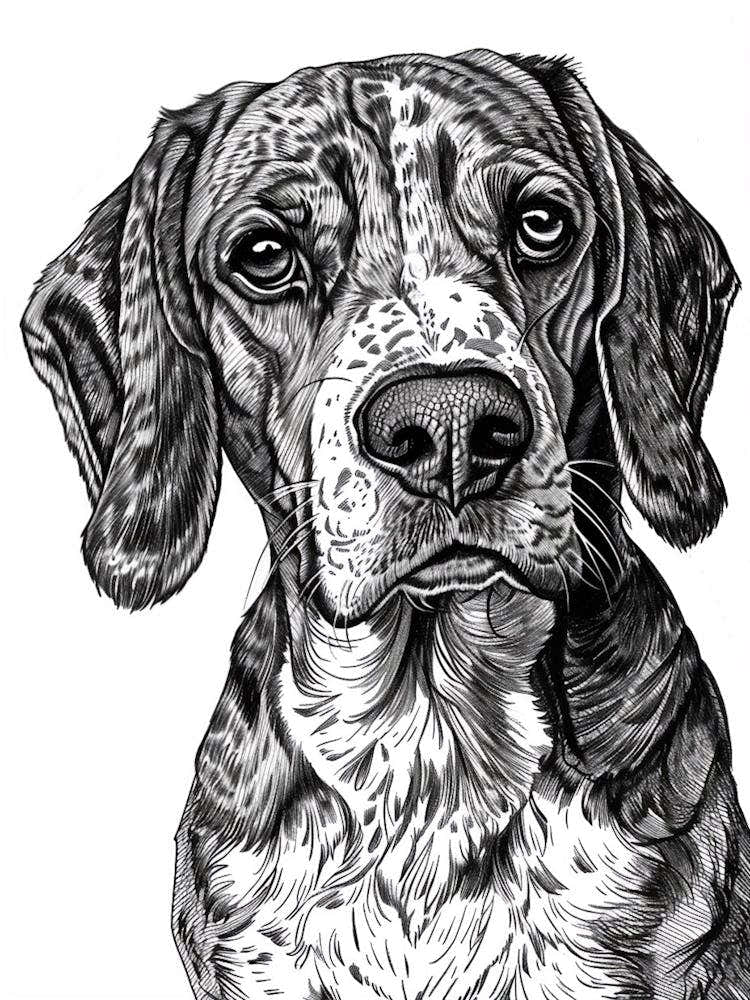 Beagle Dog Line Sketch 2