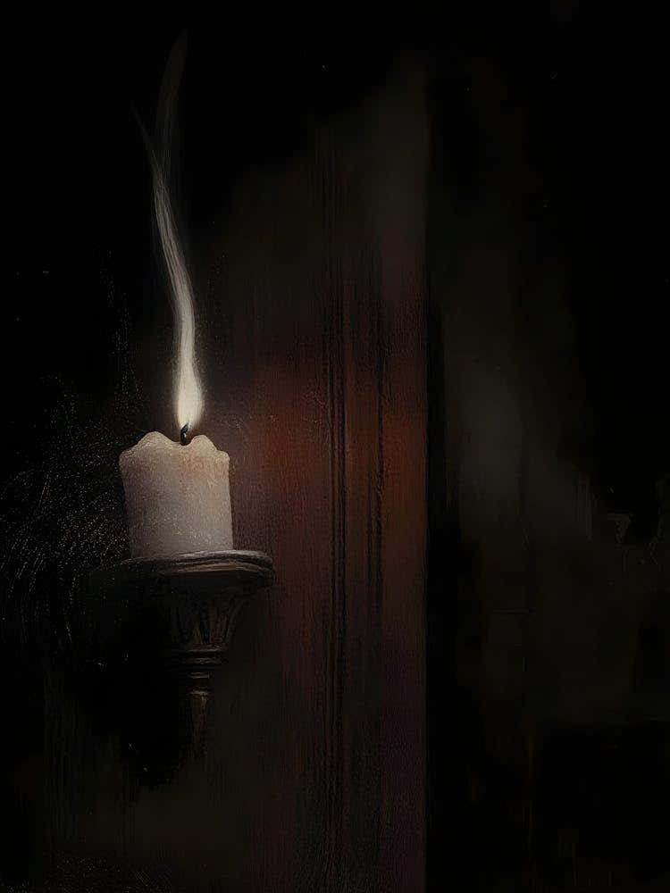 Dark Gothic Candle In The Dark