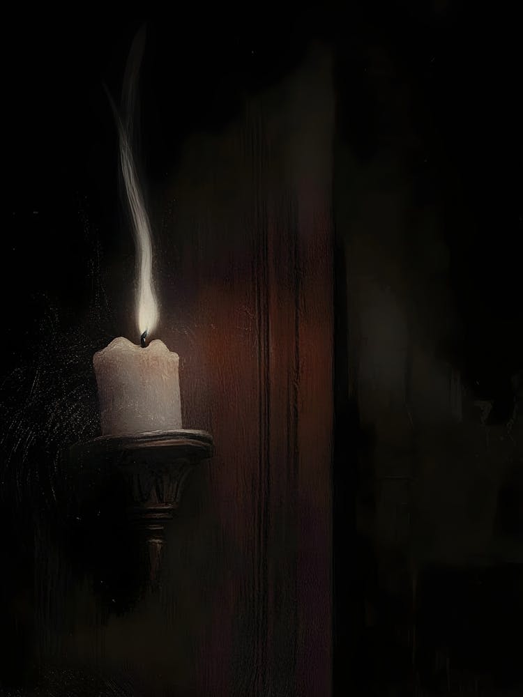 Dark Gothic Candle In The Dark
