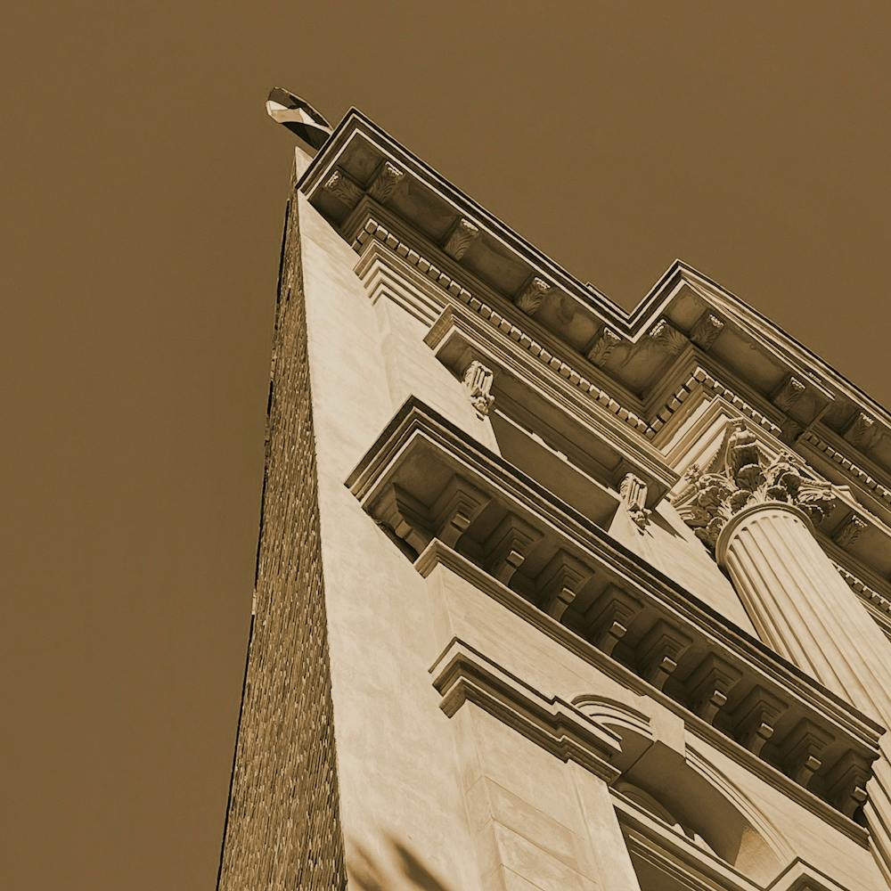 Oblique classicism (sepia), 2024