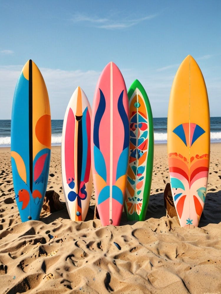 Surfboards On The Beach