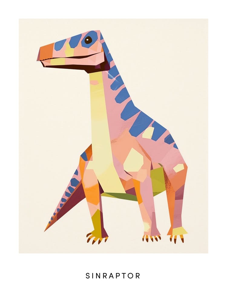 Nursery Dinosaur Art Sinraptor 2 Poster