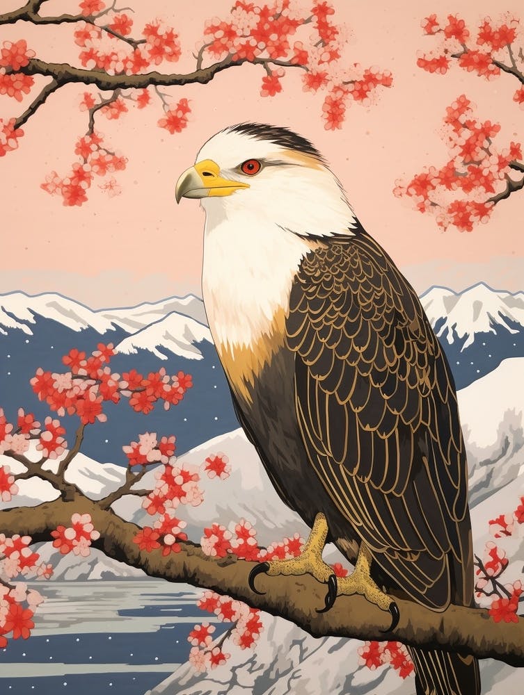 Bird Illustration Crested Caracara 3