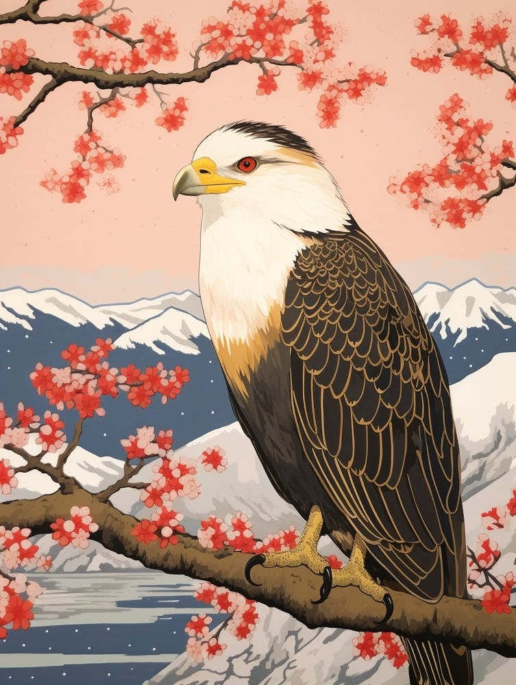 Bird Illustration Crested Caracara 3