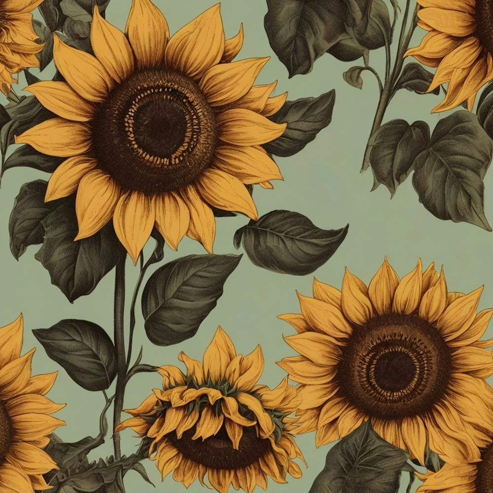 Default Default Retro Vintage Sunflower For Defferent Seasons 1 (1)