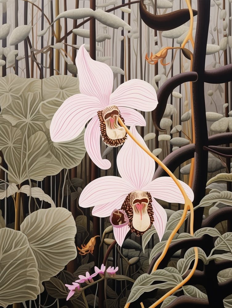 Flower Illustration Monkey Orchid 2