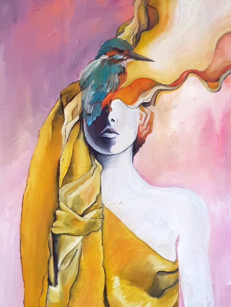 Woman With A Bird