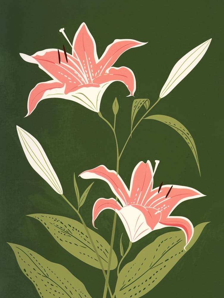 Pink & Green Gloriosa Lily 1