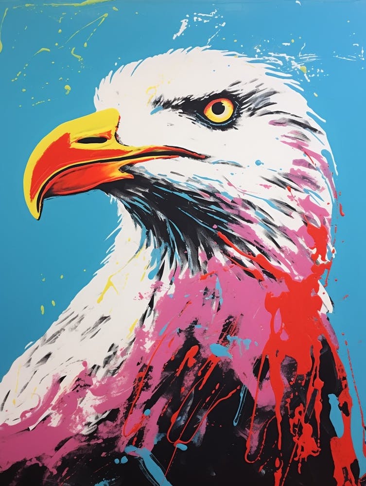 Andy Warhol Style Bird Seagull 2