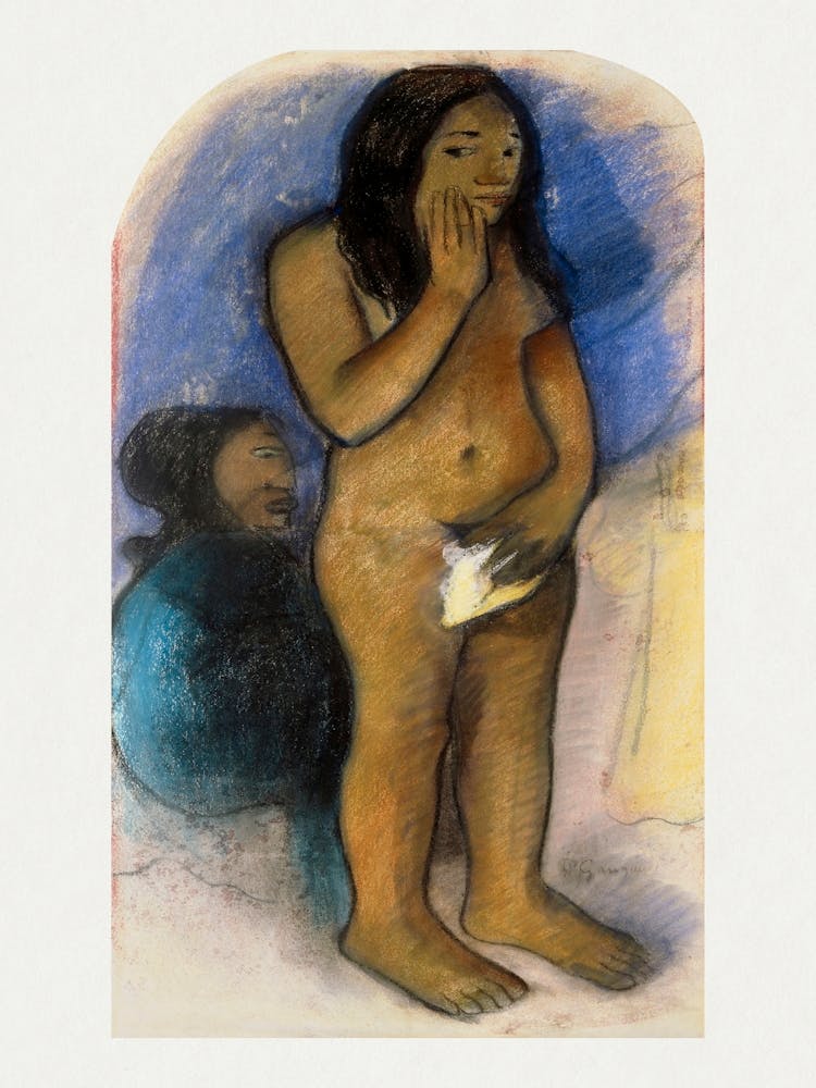 Study For The Painting Parau Na Te Varua Ino (1892), Paul Gauguin