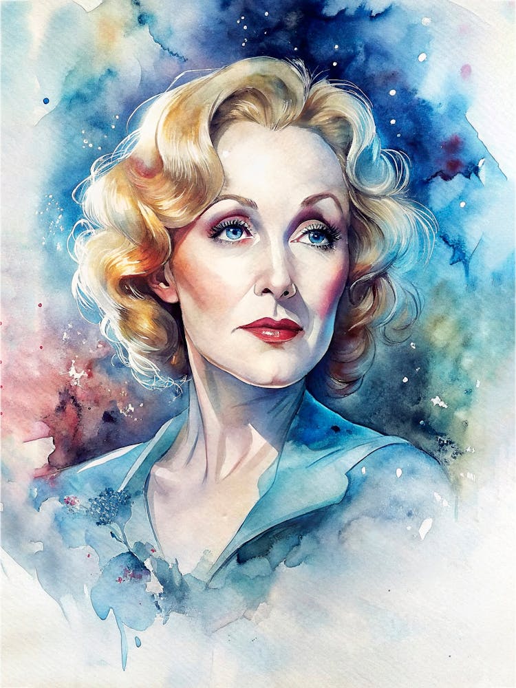 arlene Dietrich In Watercolor