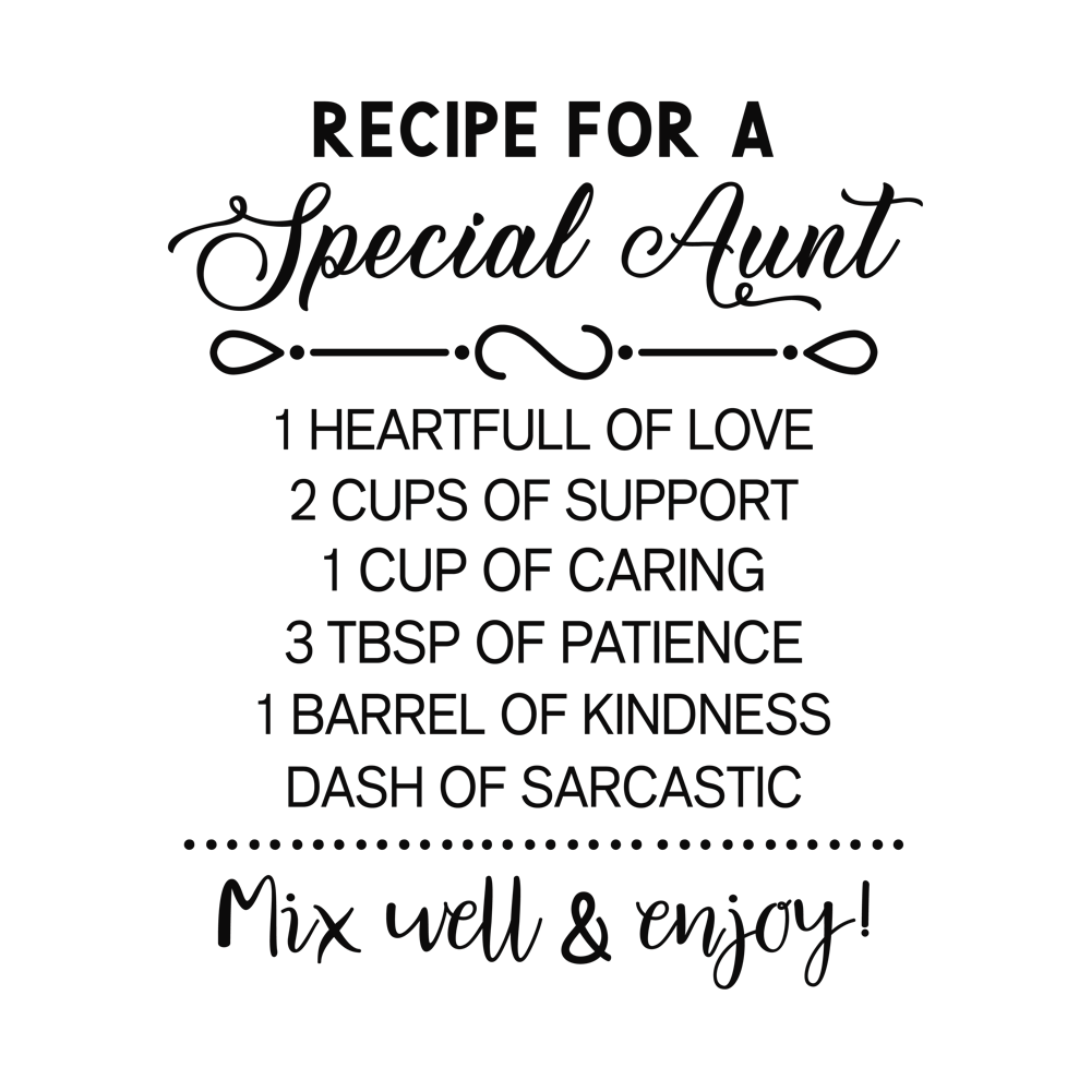 Recipe For A Special Aunt