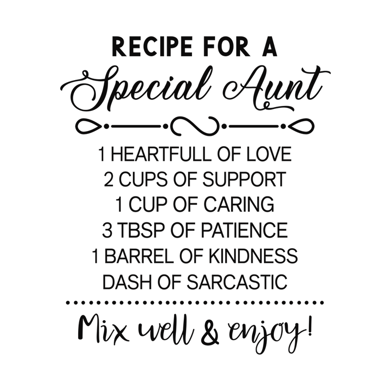 Recipe For A Special Aunt
