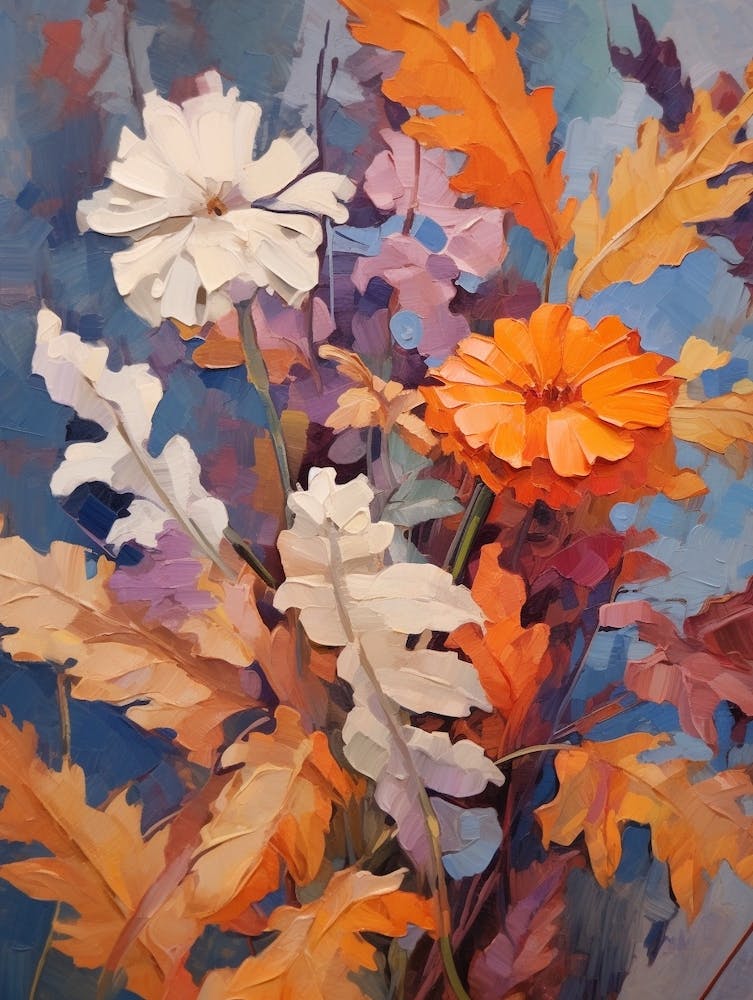 Fall Flower Painting Cineraria 3