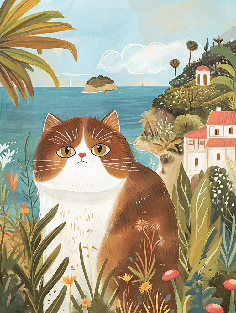 Scottish Fold Cat Storybook Illustration 2