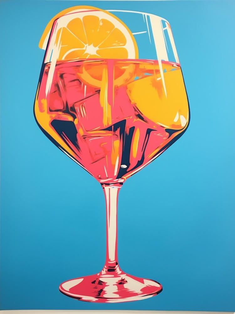 Aperol Blue Orange Pink Pop Art 1