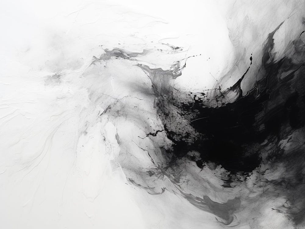Transcendent Echoes Abstract Black And White 1