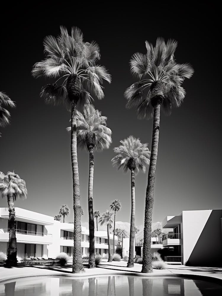 Palm Springs Black And White Analogue Photograph 3