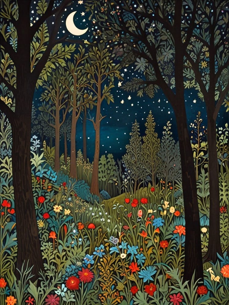 William Morris Night In The Forest 22