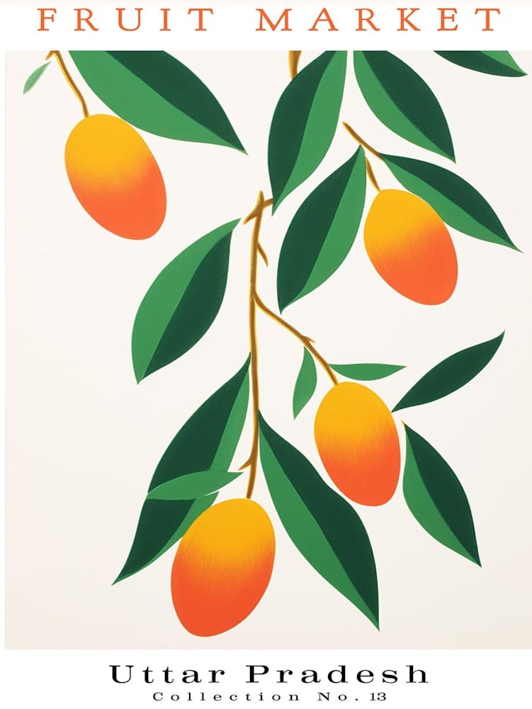 Mango Fruit Poster Gift Uttar Pradesh Market