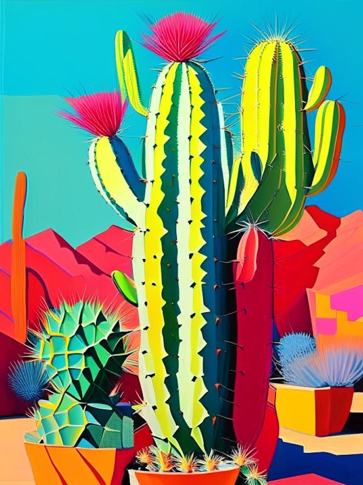 Rebutia Cactus Modern Abstract Pop 1