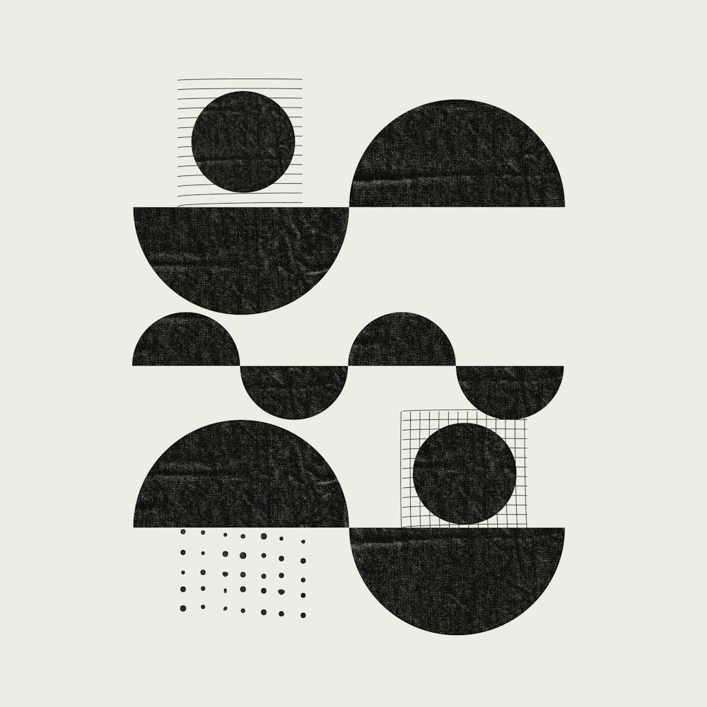 Black Bauhaus Abstract